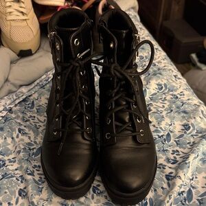 NOBO Black Combat Boots